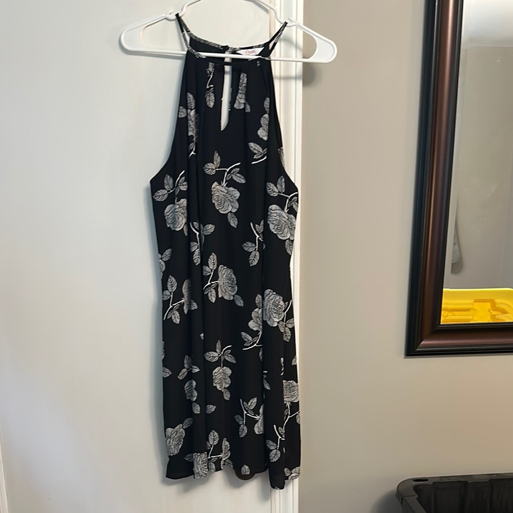 Candie's Black and White Halter Sundress
